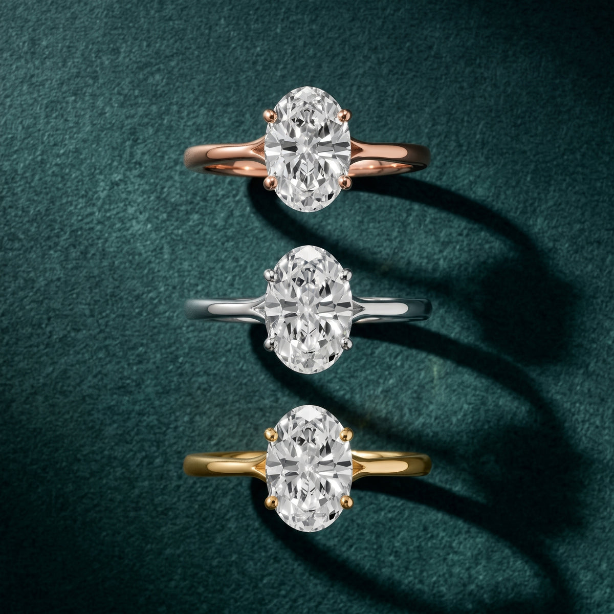 Blanche Solitaire Split Shank Oval Diamond Engagement Ring in Silver - 3rings.jpg