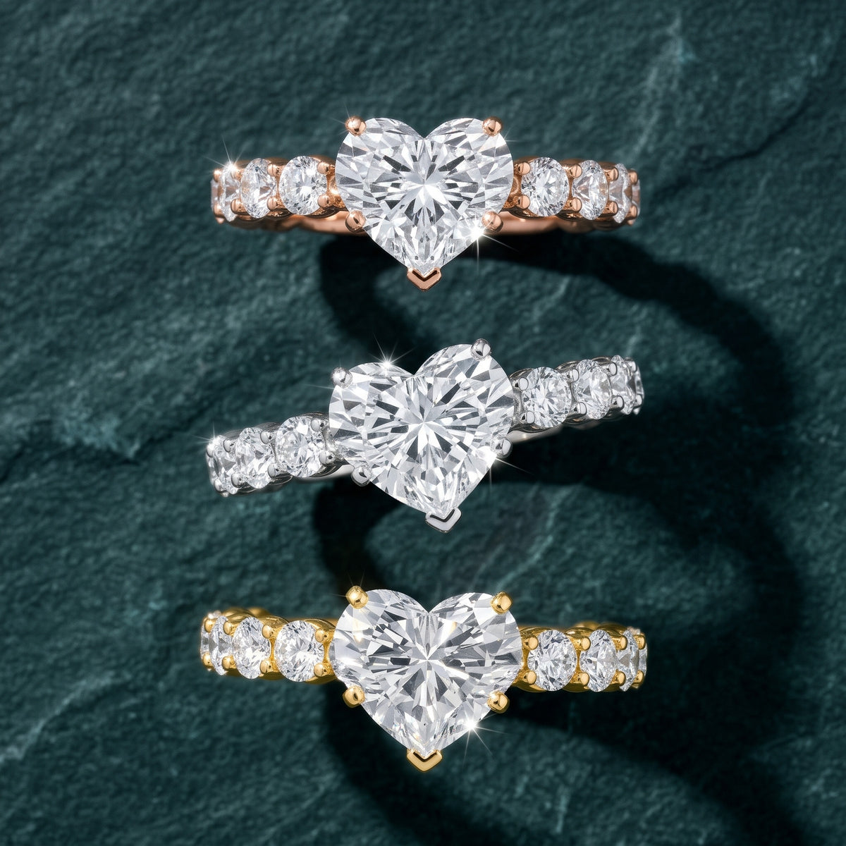 Leta Infinity Pavé Heart Diamond Engagement Ring in Silver - 3rings.jpg