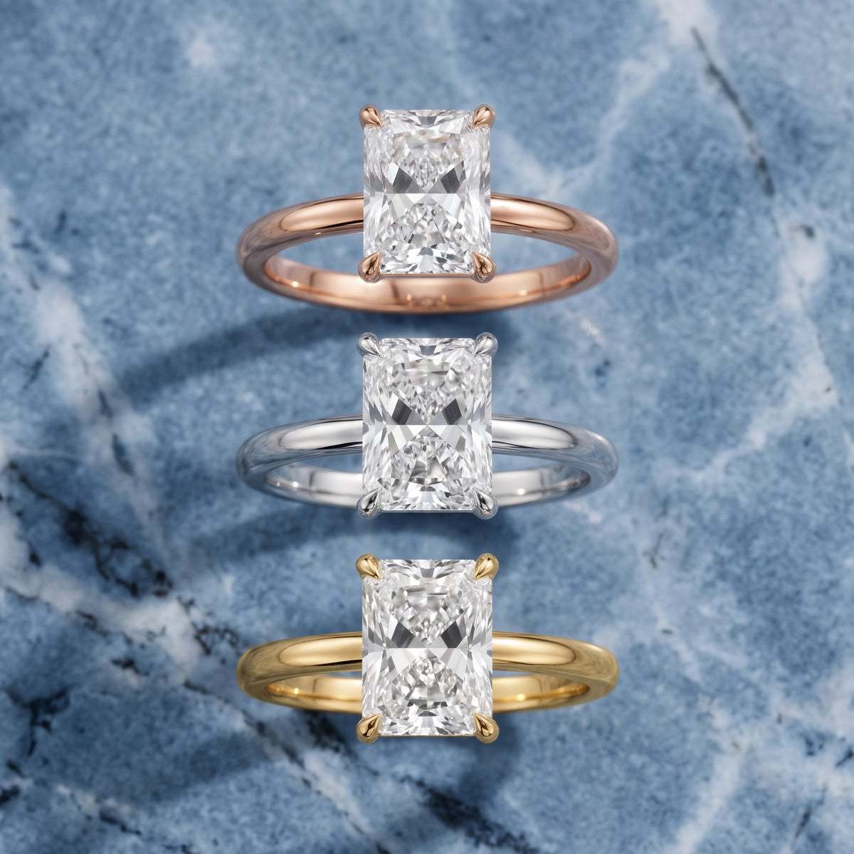 Nadia Petite Solitaire Radiant Diamond Engagement Ring in White Gold - 3rings.jpg