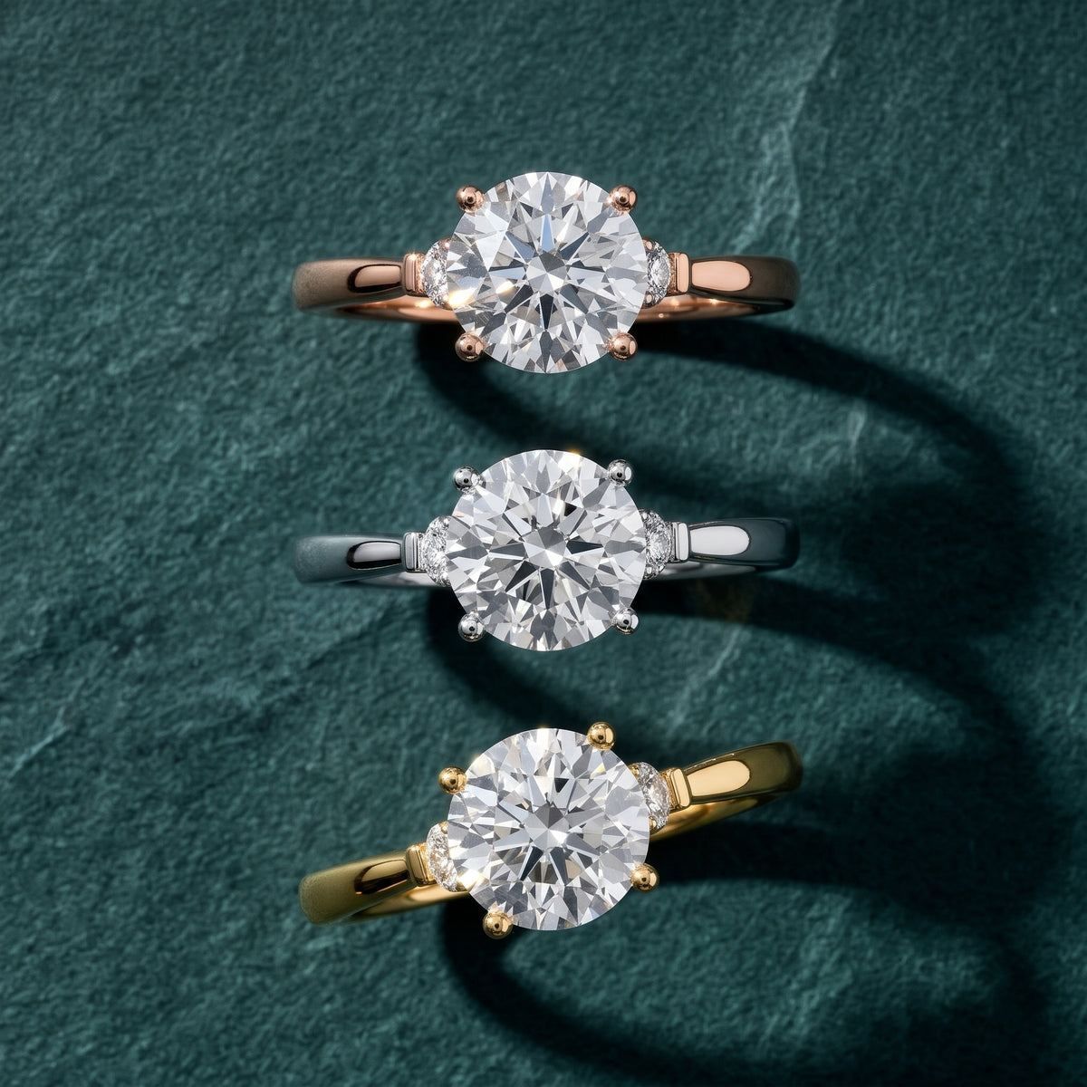 Micaela Three-Stone Round Diamond Engagement Ring in Silver - 3rings.jpg