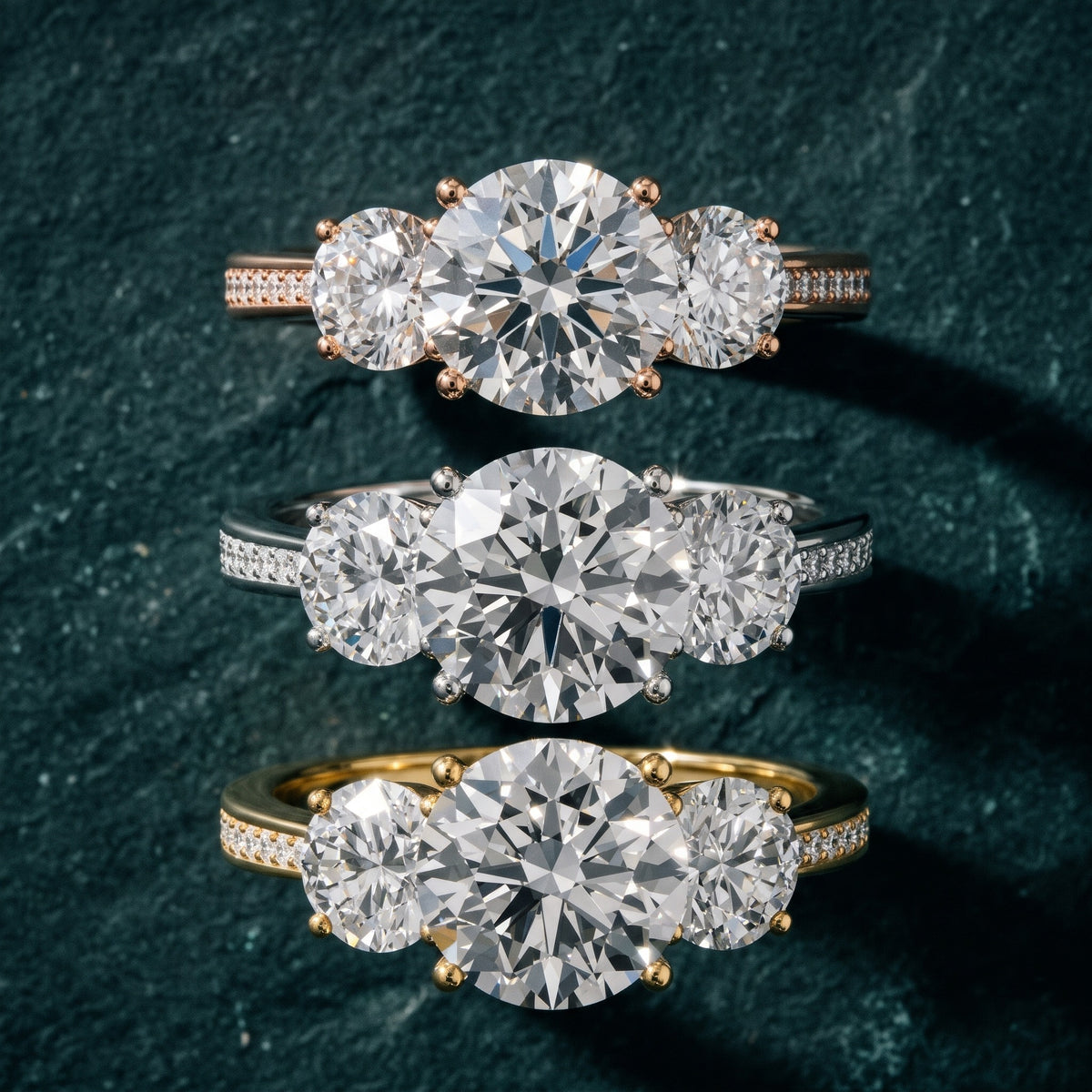 Brianna Three-Stone Pavé Round Diamond Engagement Ring in White Gold - 3rings.jpg