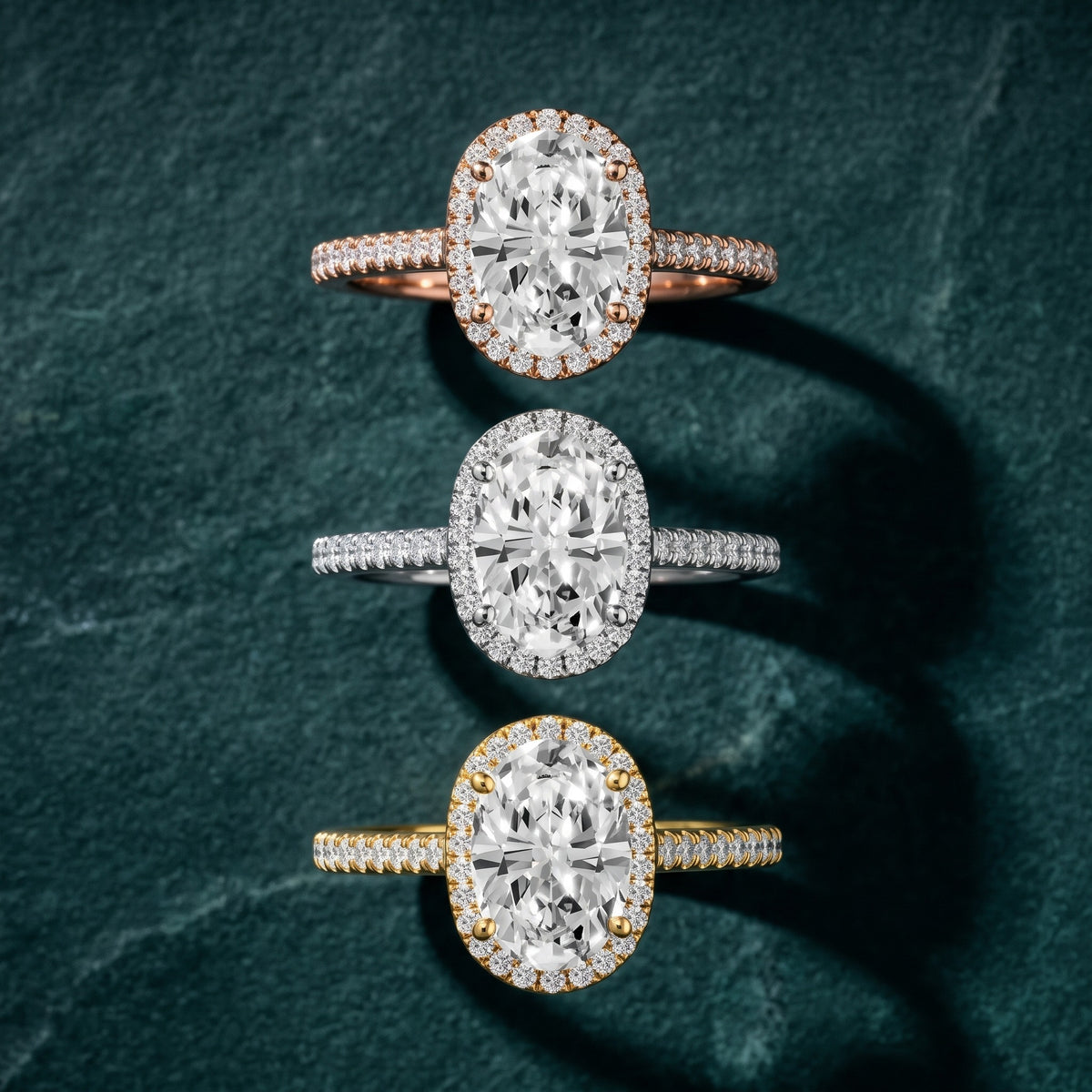 Jill Halo Pavé Oval Diamond Engagement Ring in Rose Gold - 3rings.jpg
