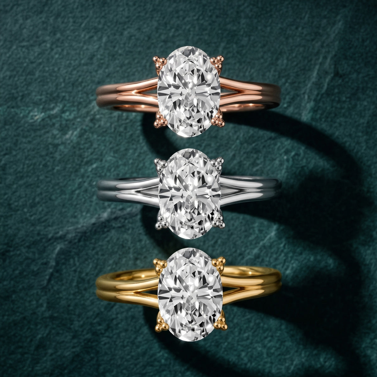 Neve Solitaire Split Shank Oval Diamond Engagement Ring in Silver - 3rings.jpg