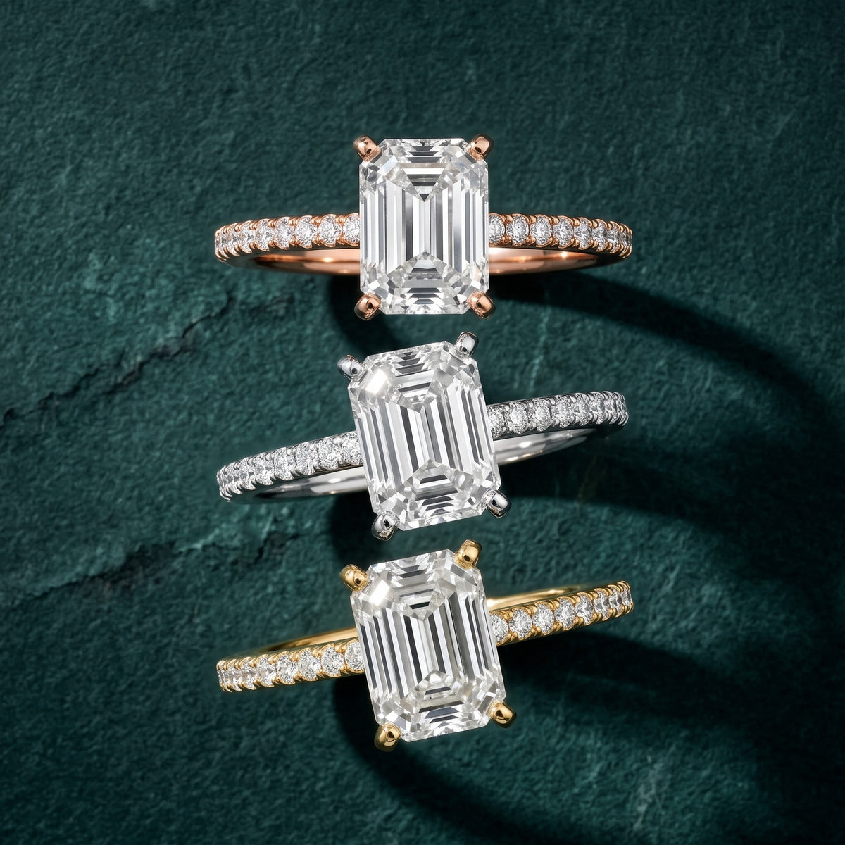 Ailsa Micropavé Emerald Diamond Engagement Ring in Silver - 3rings.jpg