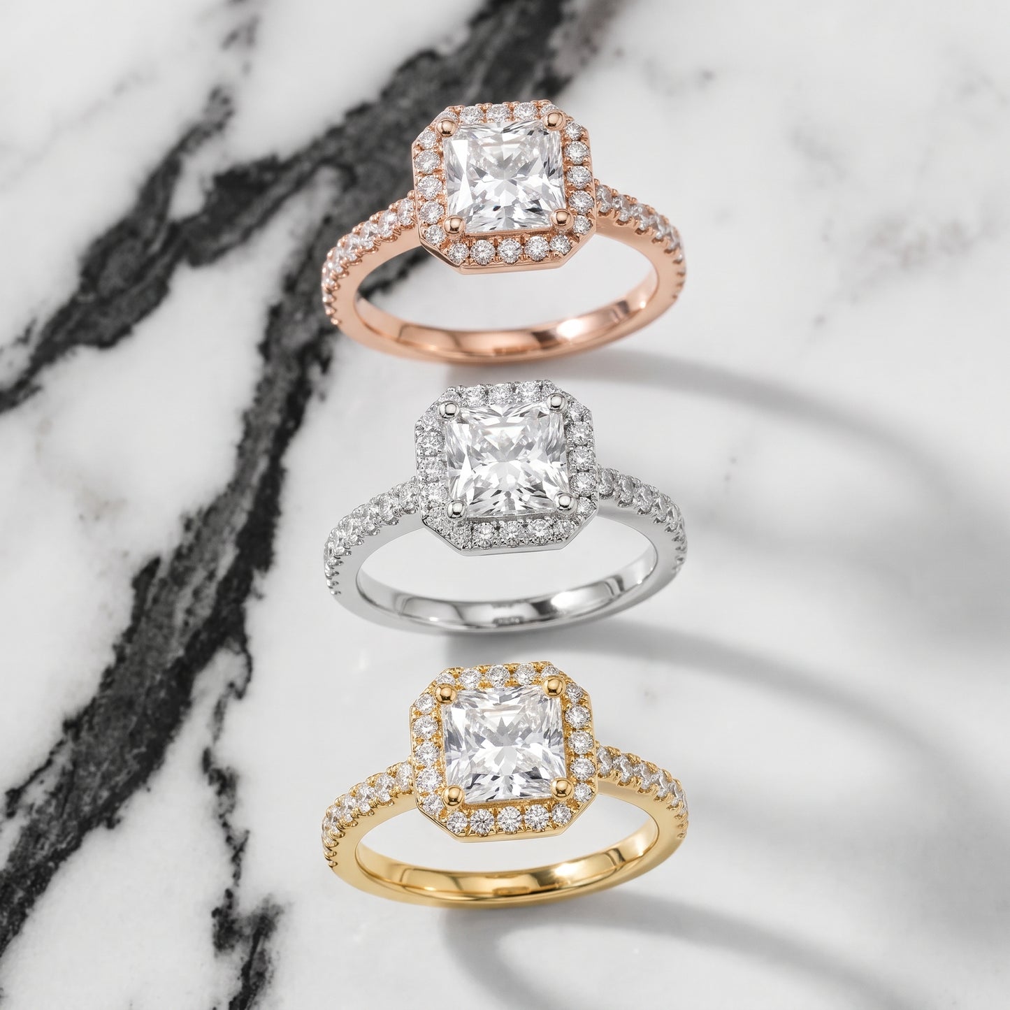 Sophie Halo Pavé Radiant Diamond Ring in Yellow Gold - 3rings.jpg