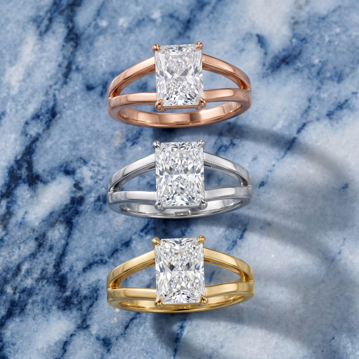 Giselle Solitaire Split Shank Radiant Diamond Engagement Ring in White Gold - 3rings.jpg
