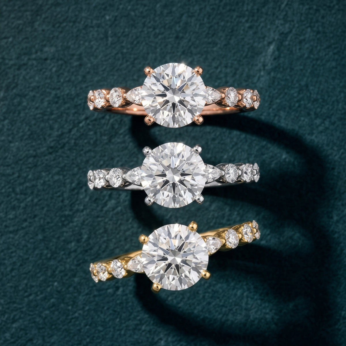 Lidia Leaf Garland Round Diamond Engagement Ring in Yellow Gold - 3rings.jpg