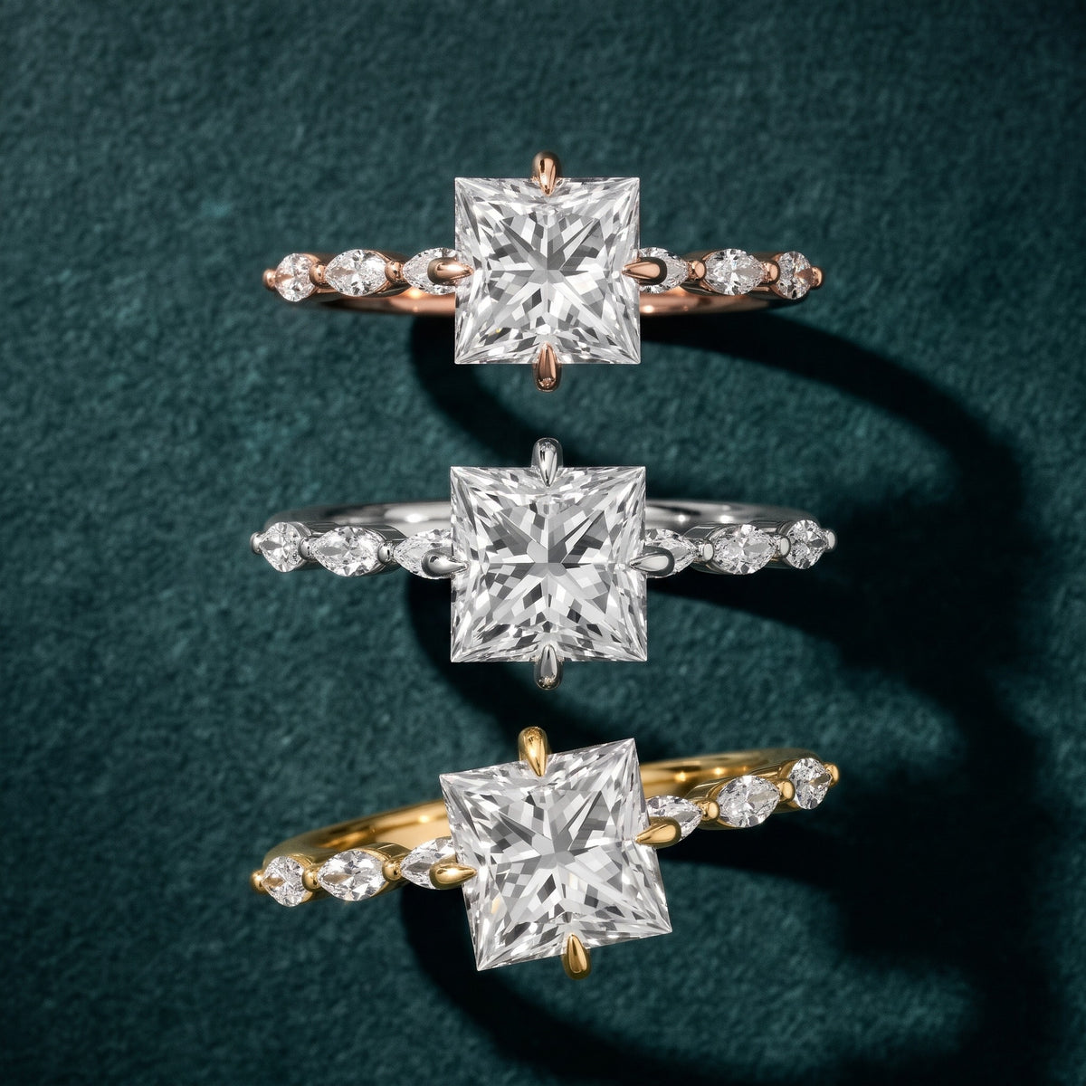 April Marquise-Side Princess Diamond Engagement Ring in White Gold - 3rings.jpg