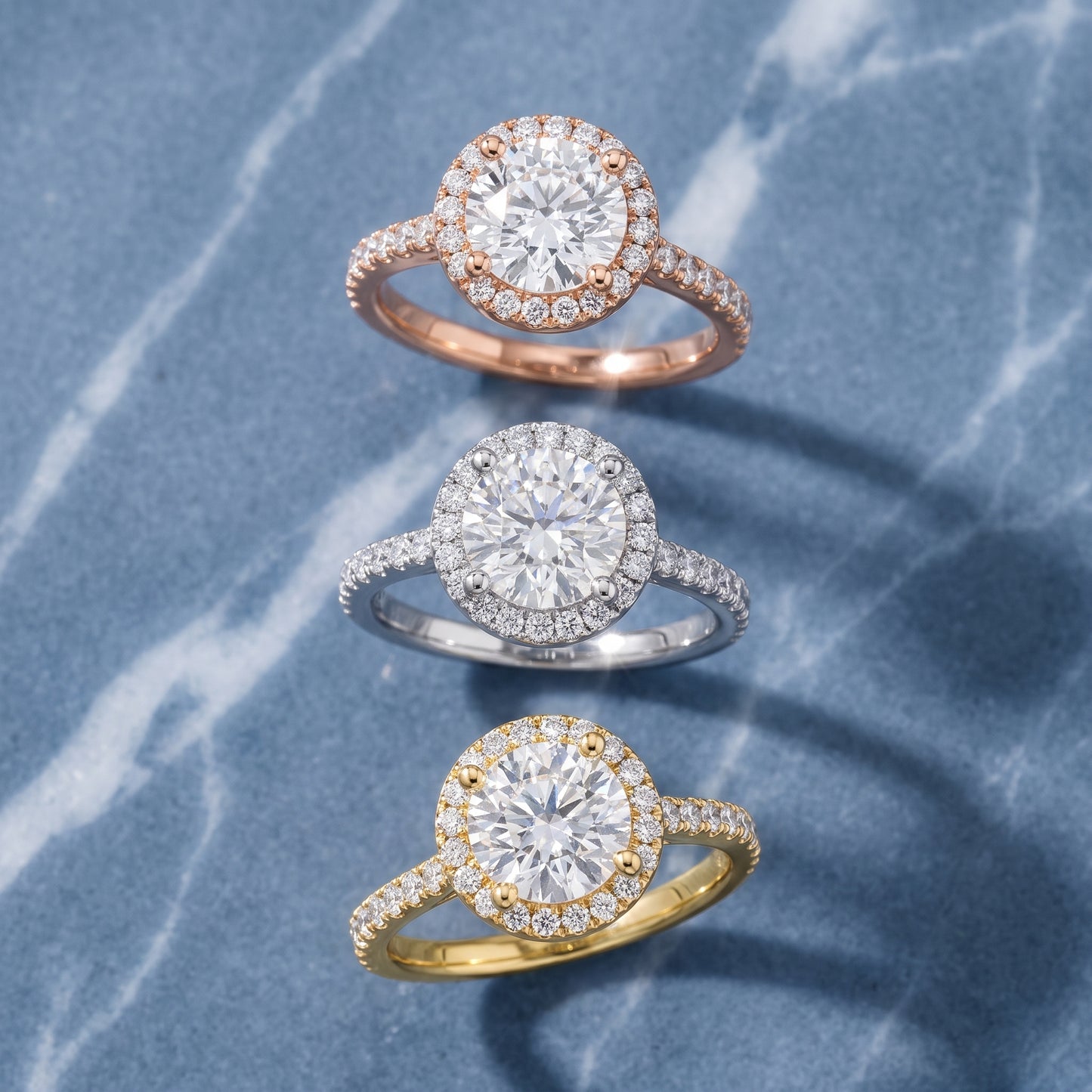 Sophie Halo Pavé Round Diamond Ring in Platinum - 3rings.jpg