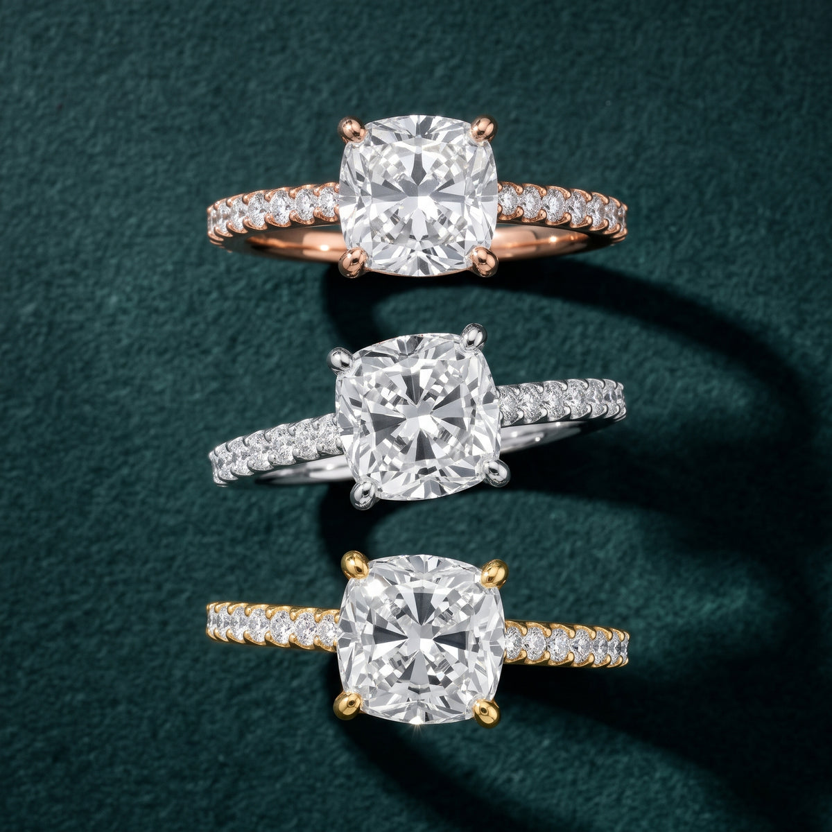 Octavia Cathedral Pavé Cushion Diamond Engagement Ring in White Gold - 3rings.jpg
