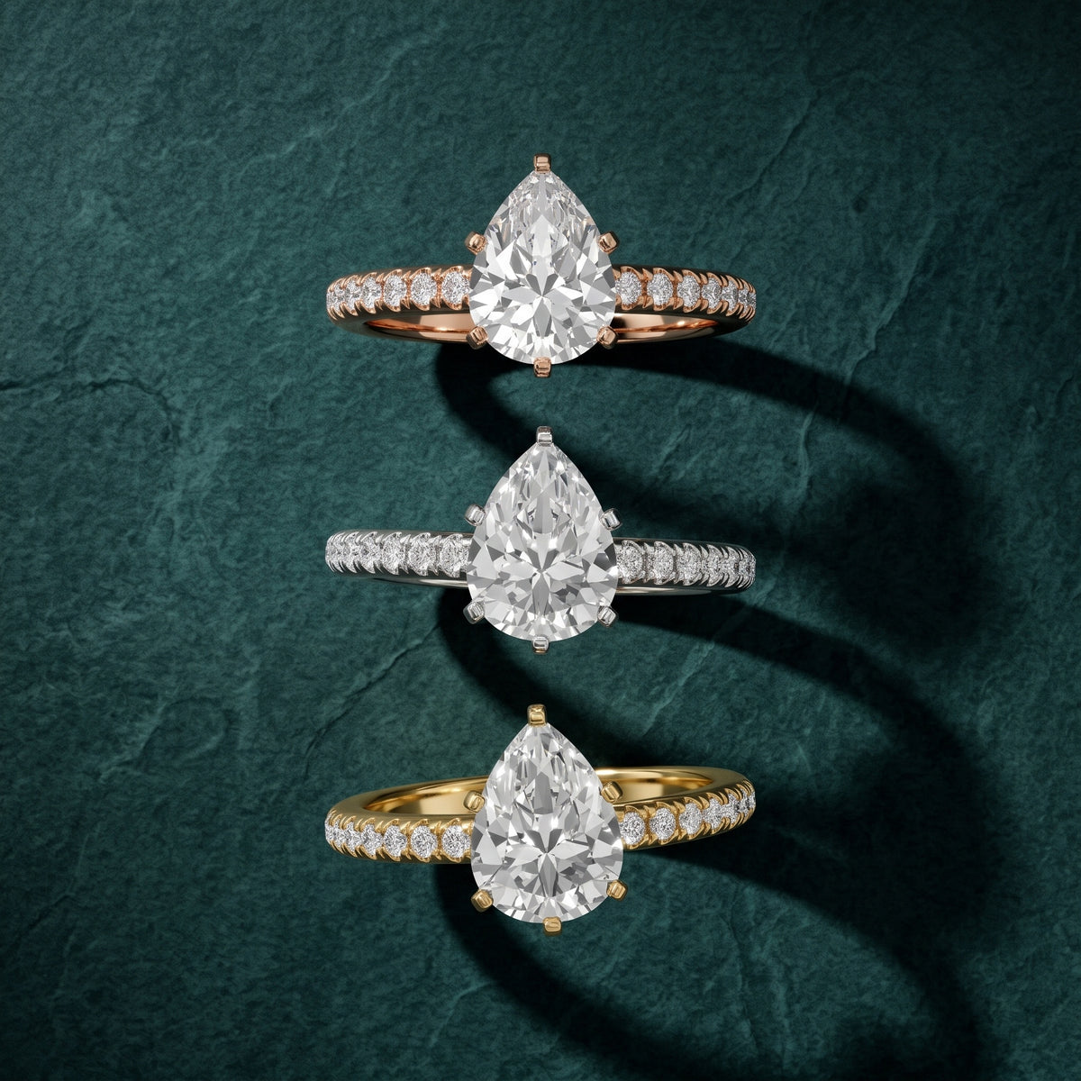 Saskia French Pavé Pear Diamond Engagement Ring in Silver - 3rings.jpg