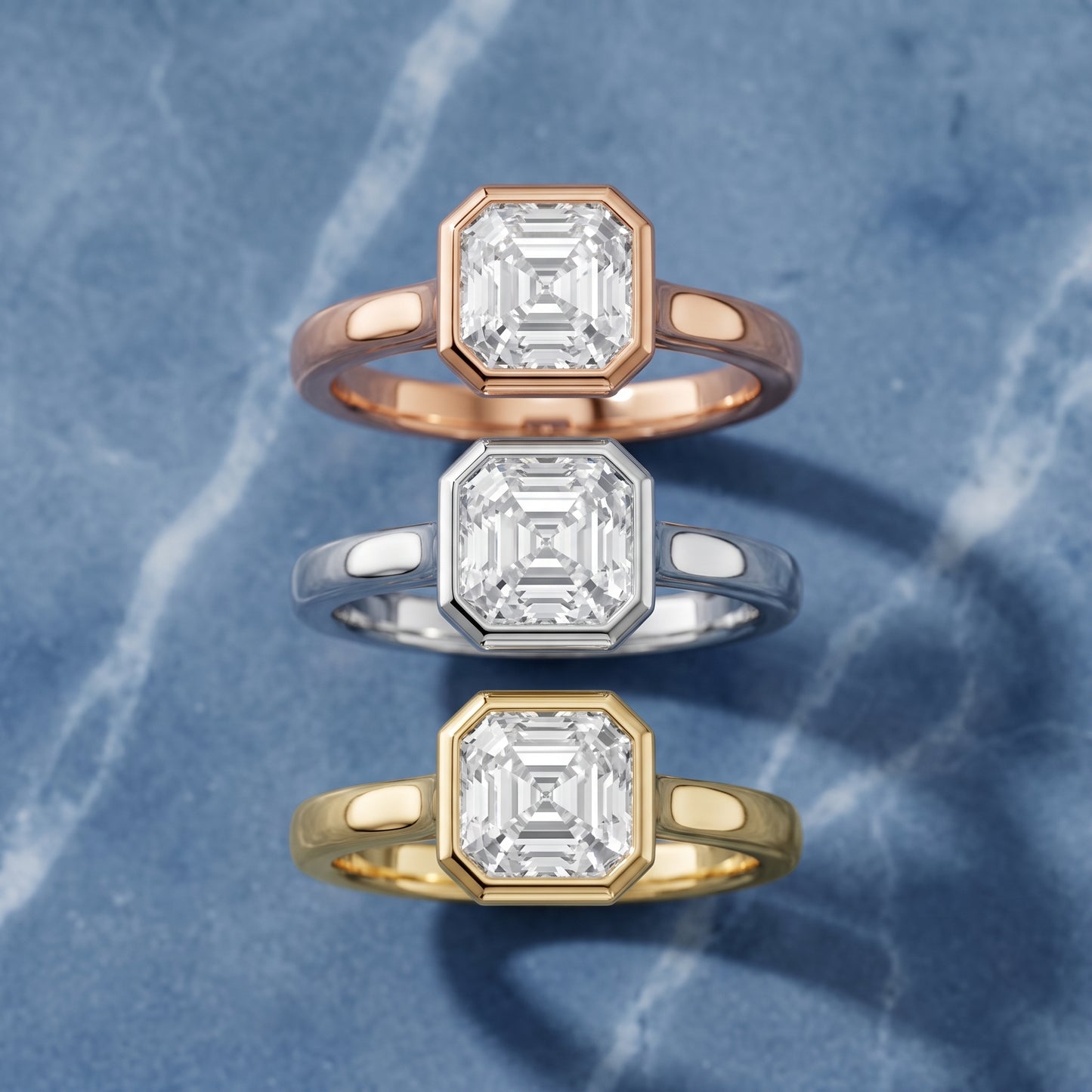 Jolie Bezel Solitaire Asscher Diamond Engagement Ring in White Gold - 3rings.jpg