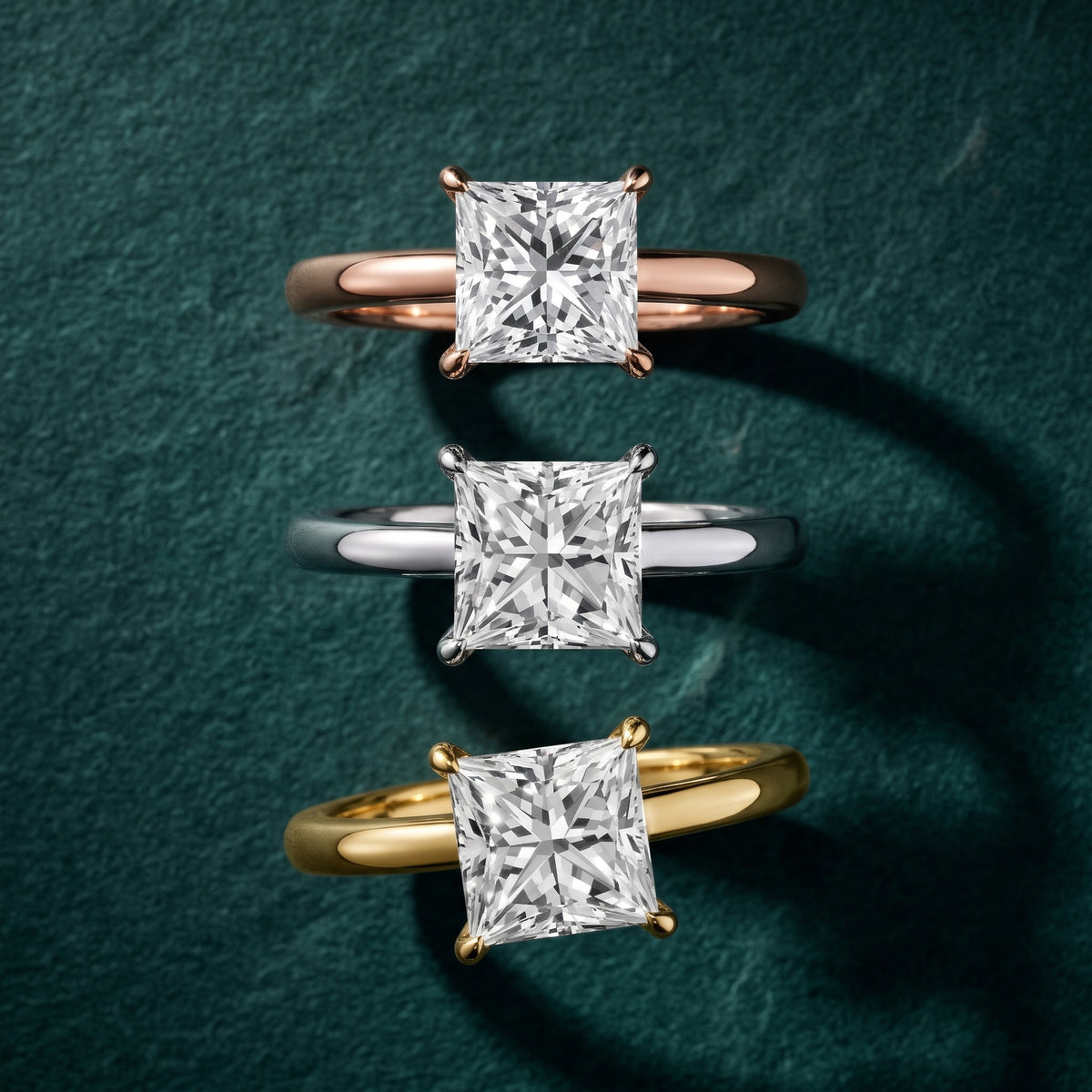 Novella East-West Solitaire Princess Diamond Engagement Ring in White Gold - 3rings.jpg