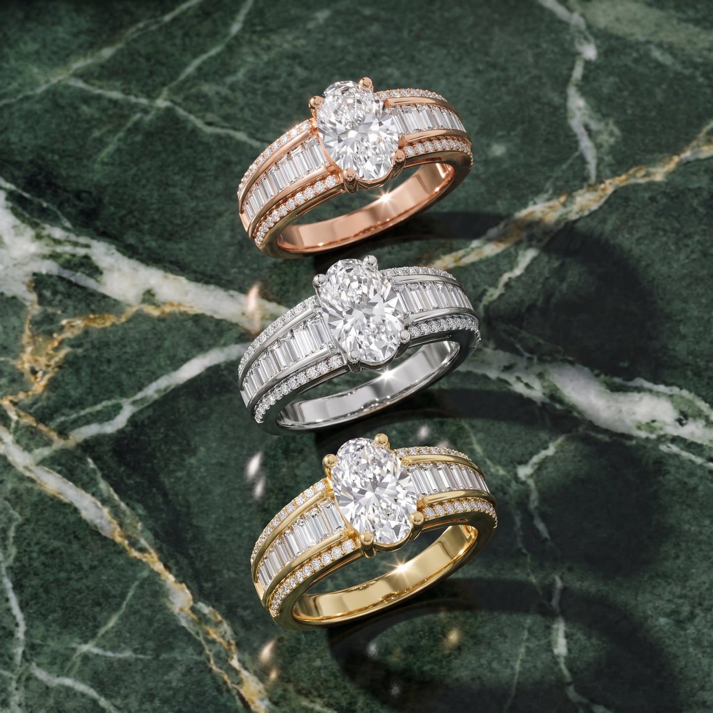 Halle Channel Set Baguette Accent Oval Diamond Engagement Ring in White Gold - 3rings.jpg