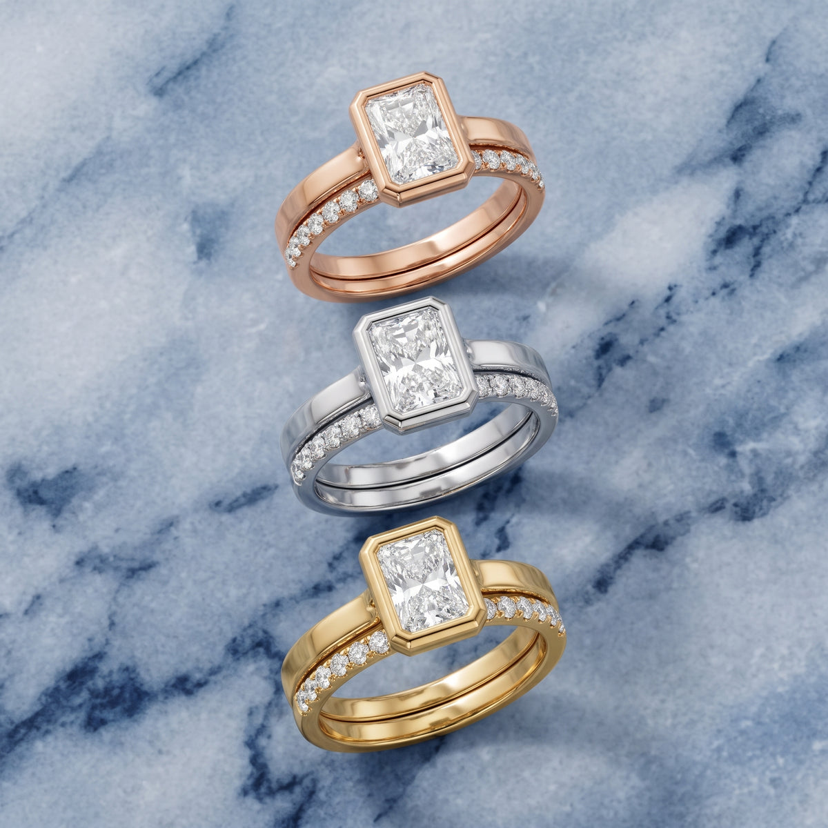 Ayla Bezel Bypass Radiant Diamond Engagement Ring in Platinum - 3rings.jpg