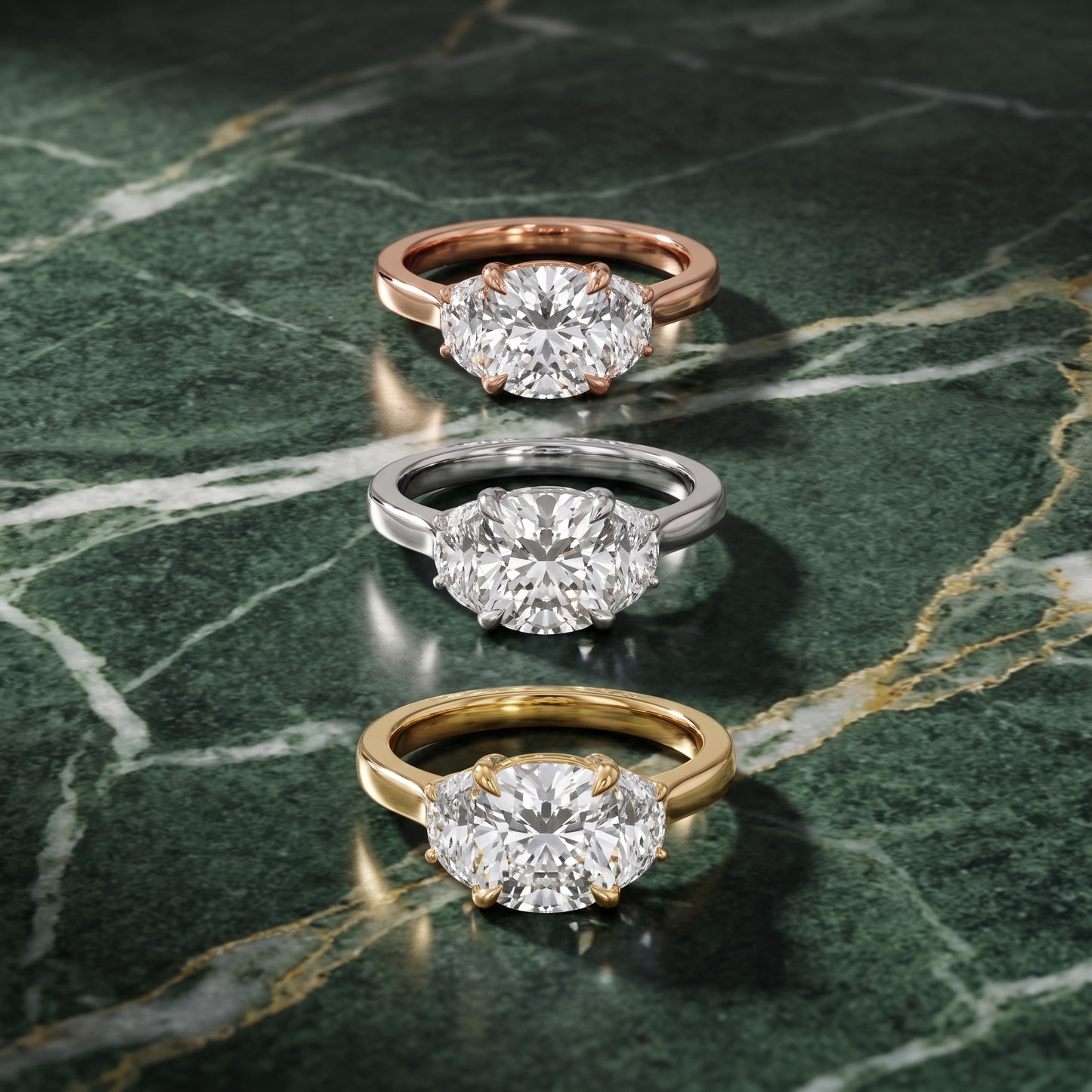 Romy Three-Stone Cushion Diamond Engagement Ring in White Gold - 3rings.jpg