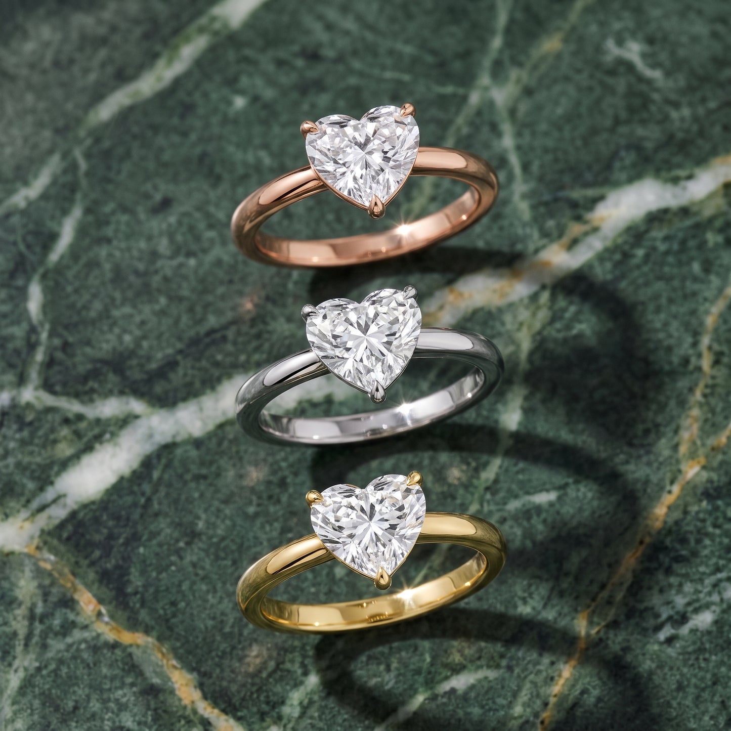 Lyla Petite Solitaire Heart Diamond Engagement Ring in Silver - 3rings.jpg