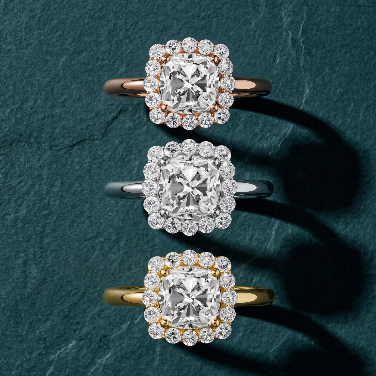 Rae Floral Halo Cushion Diamond Engagement Ring in White Gold - 3rings.jpg