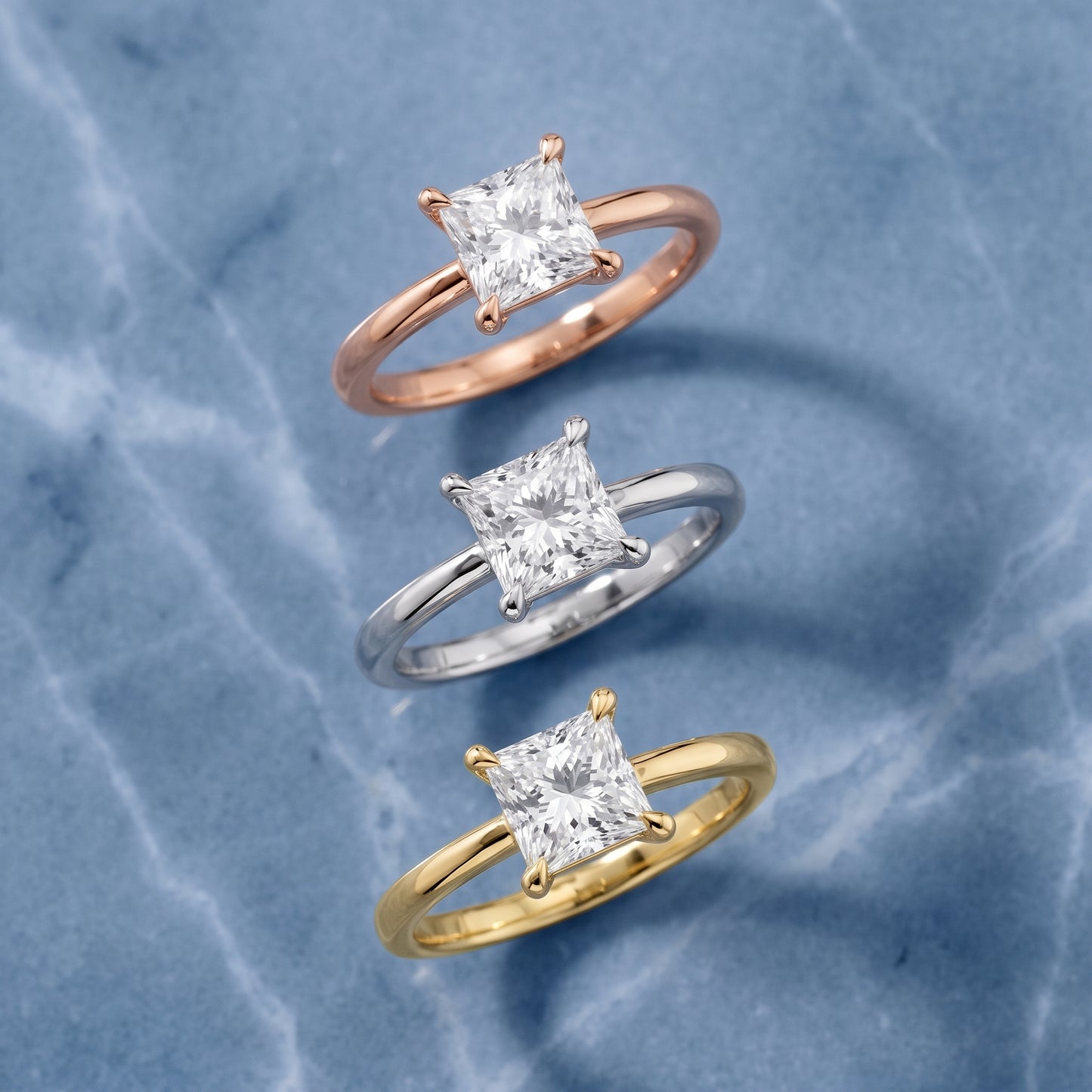Nella Petite Solitaire Princess Diamond Engagement Ring in Yellow Gold - 3rings.jpg