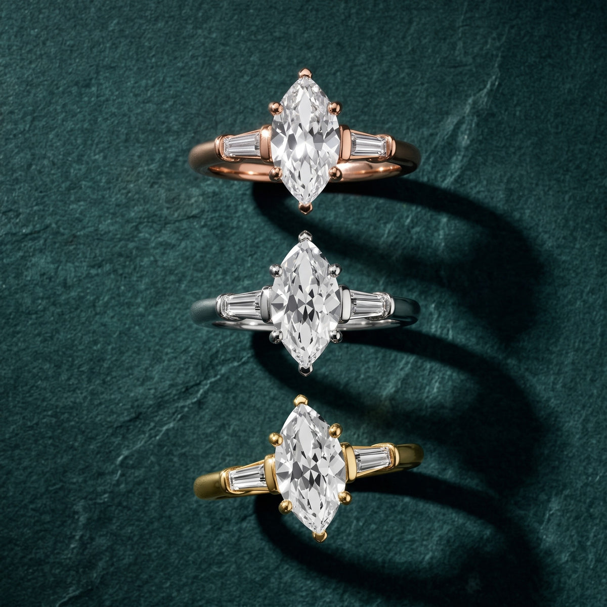 Abby Baguette Three-Stone Marquise Diamond Engagement Ring in White Gold - 3rings.jpg