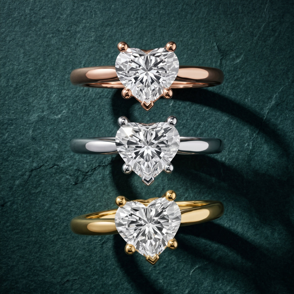 Hyacinth Hidden Halo Cathedral Heart Diamond Engagement Ring in White Gold - 3rings.jpg