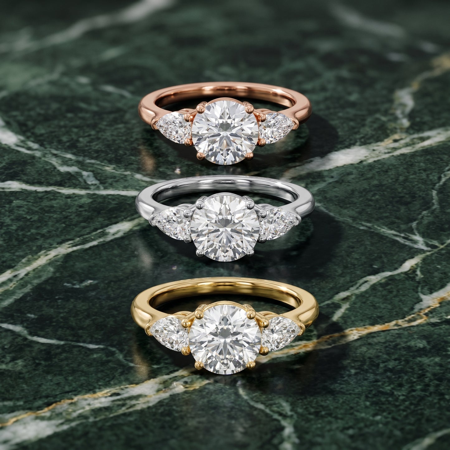 Mirabel Three-Stone Round Diamond Engagement Ring in Platinum - 3rings.jpg