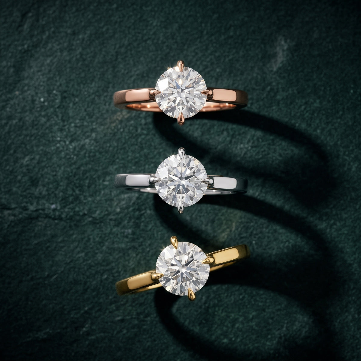 Truckee East-West Cathedral Round Diamond Engagement Ring in Rose Gold - 3rings.jpg
