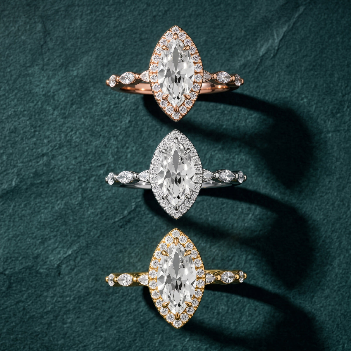 Alessandra Marquise-Side Halo Marquise Diamond Engagement Ring in Rose Gold - 3rings.jpg