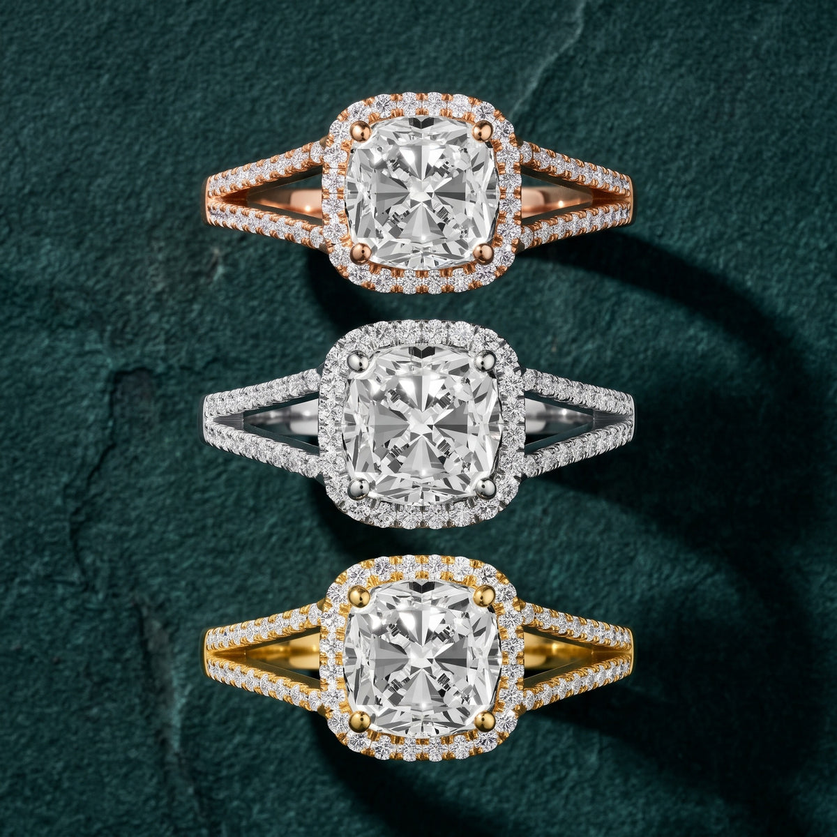 Nola Halo Split Shank Cushion Diamond Engagement Ring in White Gold - 3rings.jpg