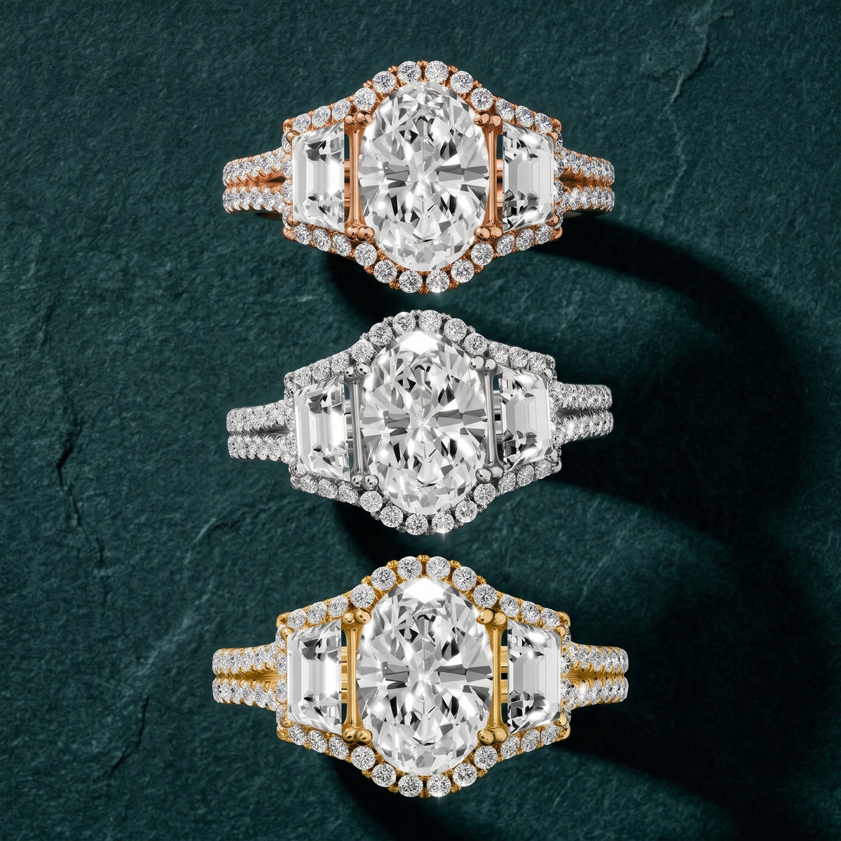 Oakley Three-Stone Split Shank Oval Diamond Engagement Ring in White Gold - 3rings.jpg