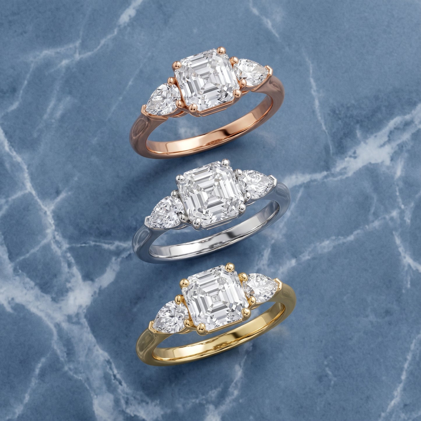 Mirabel Three-Stone Asscher Diamond Engagement Ring in White Gold - 3rings.jpg