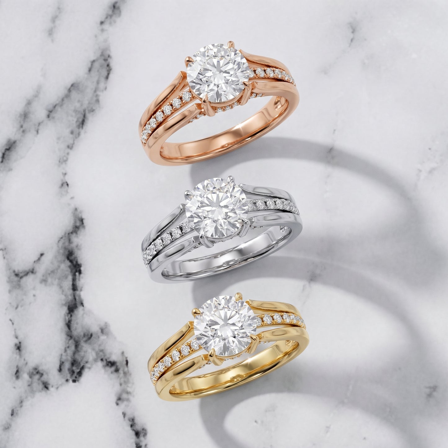Scarlett Split Shank Pavé Round Diamond Ring in Silver - 3rings.jpg