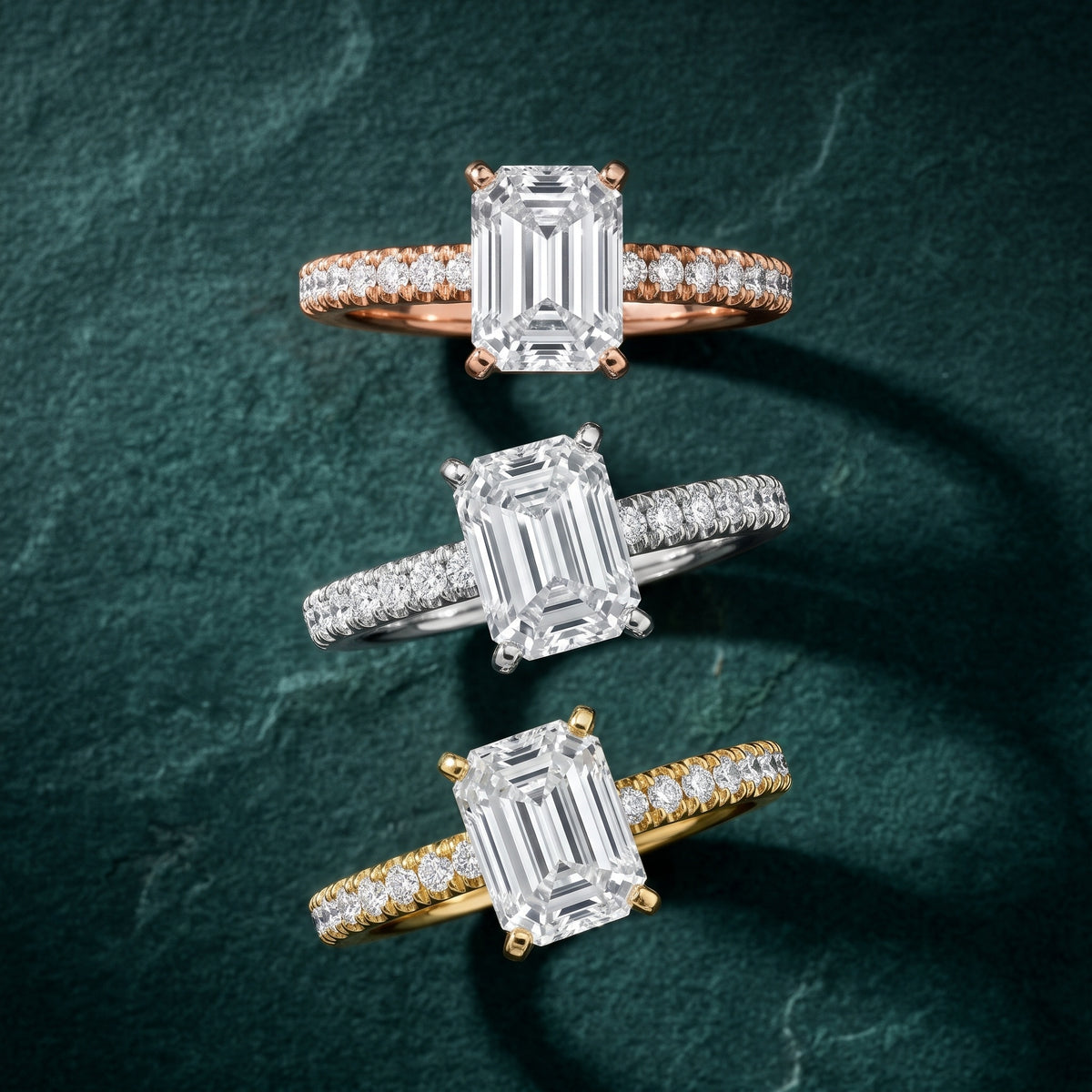 Iona French Pavé Emerald Diamond Engagement Ring in Yellow Gold - 3rings.jpg