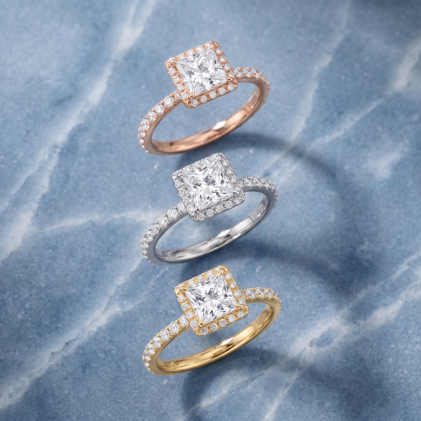 Chloe Halo Pavé Princess Diamond Ring in Platinum - 3rings.jpg