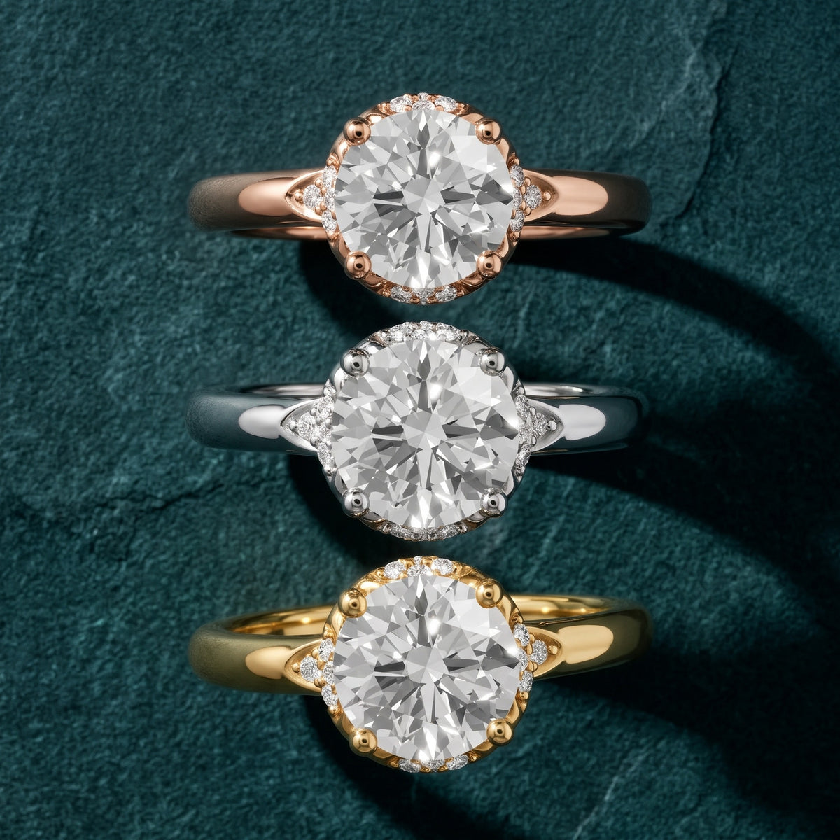 Alba Crown Cluster Round Diamond Engagement Ring in White Gold - 3rings.jpg