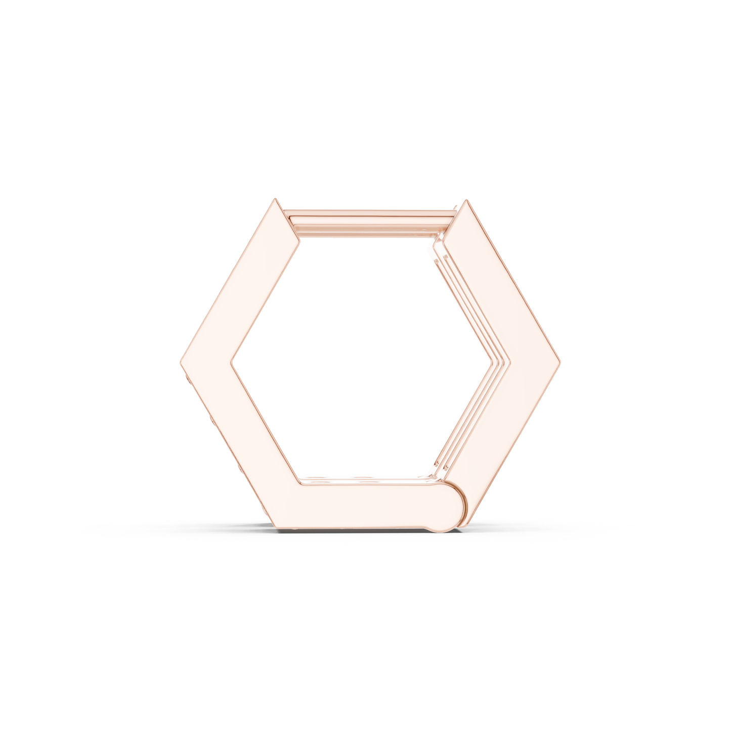 Round Cut Lab Grown Diamond Hoop Earrings in Rose Gold