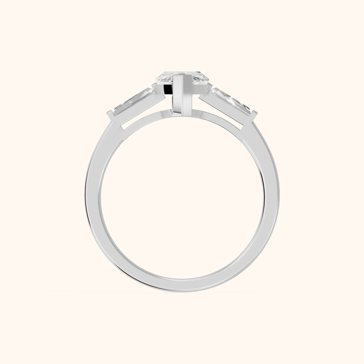 Winnie Three-Stone Marquise Diamond Engagement Ring in White Gold - FingerView.webp