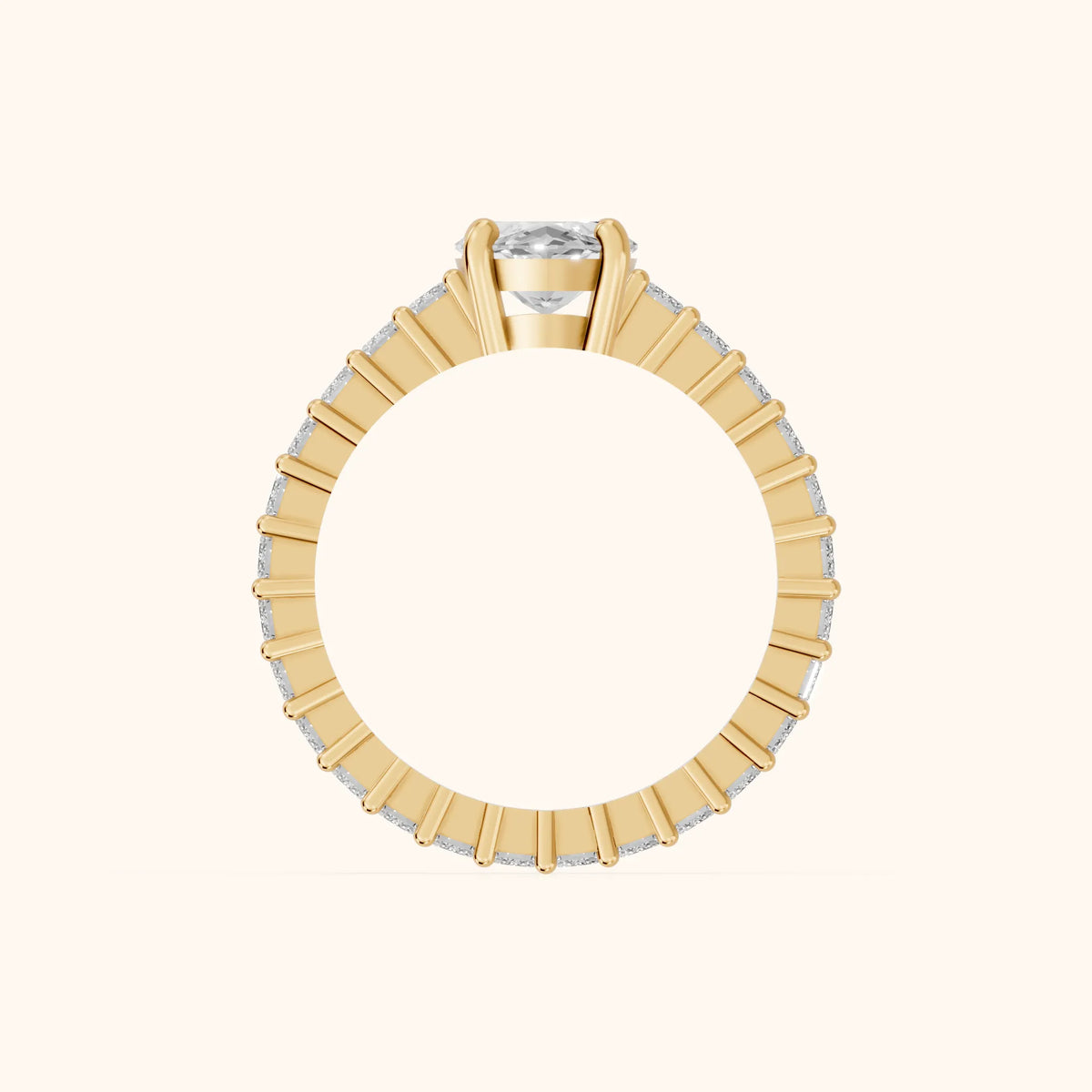 Mallory Shared Prong Marquise Diamond Engagement Ring in Yellow Gold - FingerView.webp