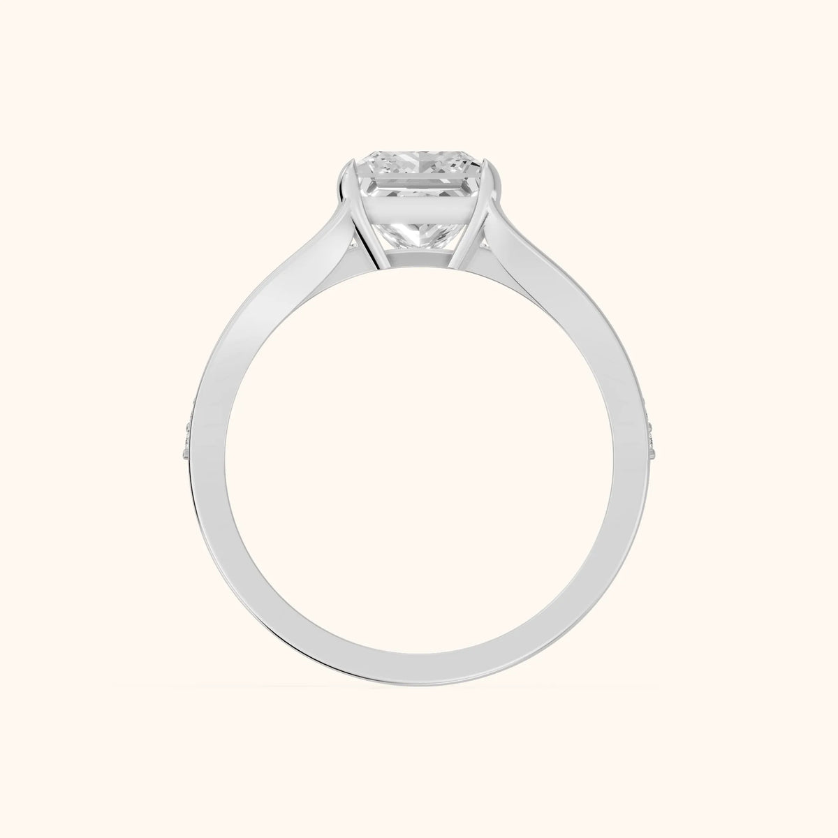 Lucinda Split Shank Princess Diamond Engagement Ring in Platinum - FingerView.webp