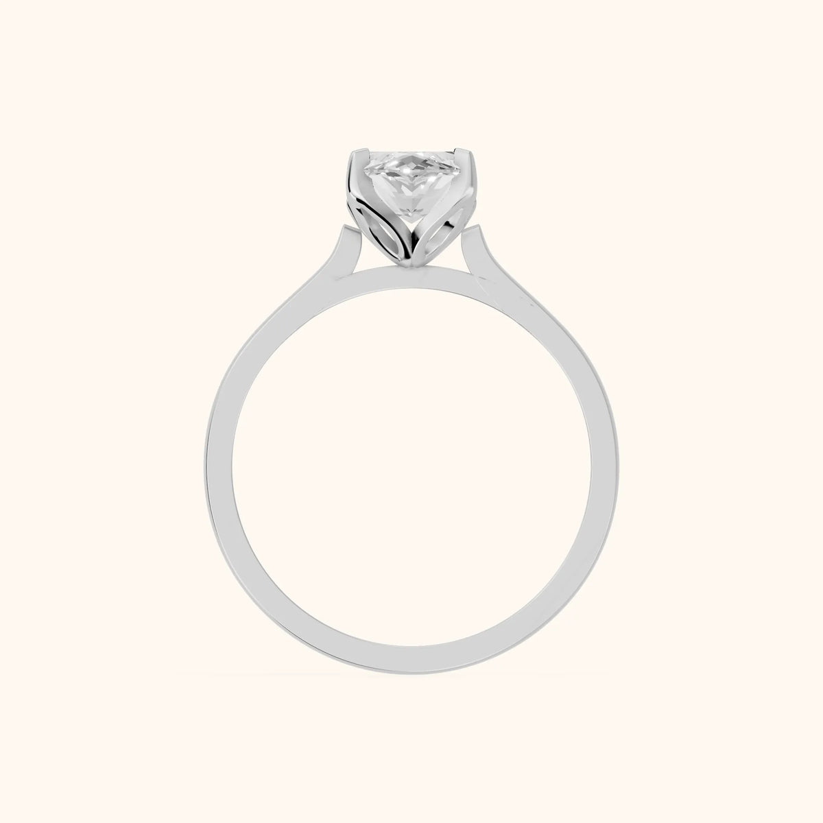 Isabella Bloom Solitaire Marquise Diamond Engagement Ring in Silver - FingerView