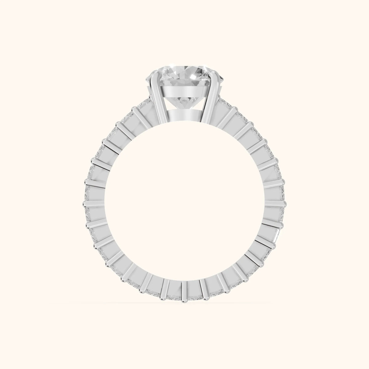 Mallory Shared Prong Round Diamond Engagement Ring in White Gold - FingerView.webp
