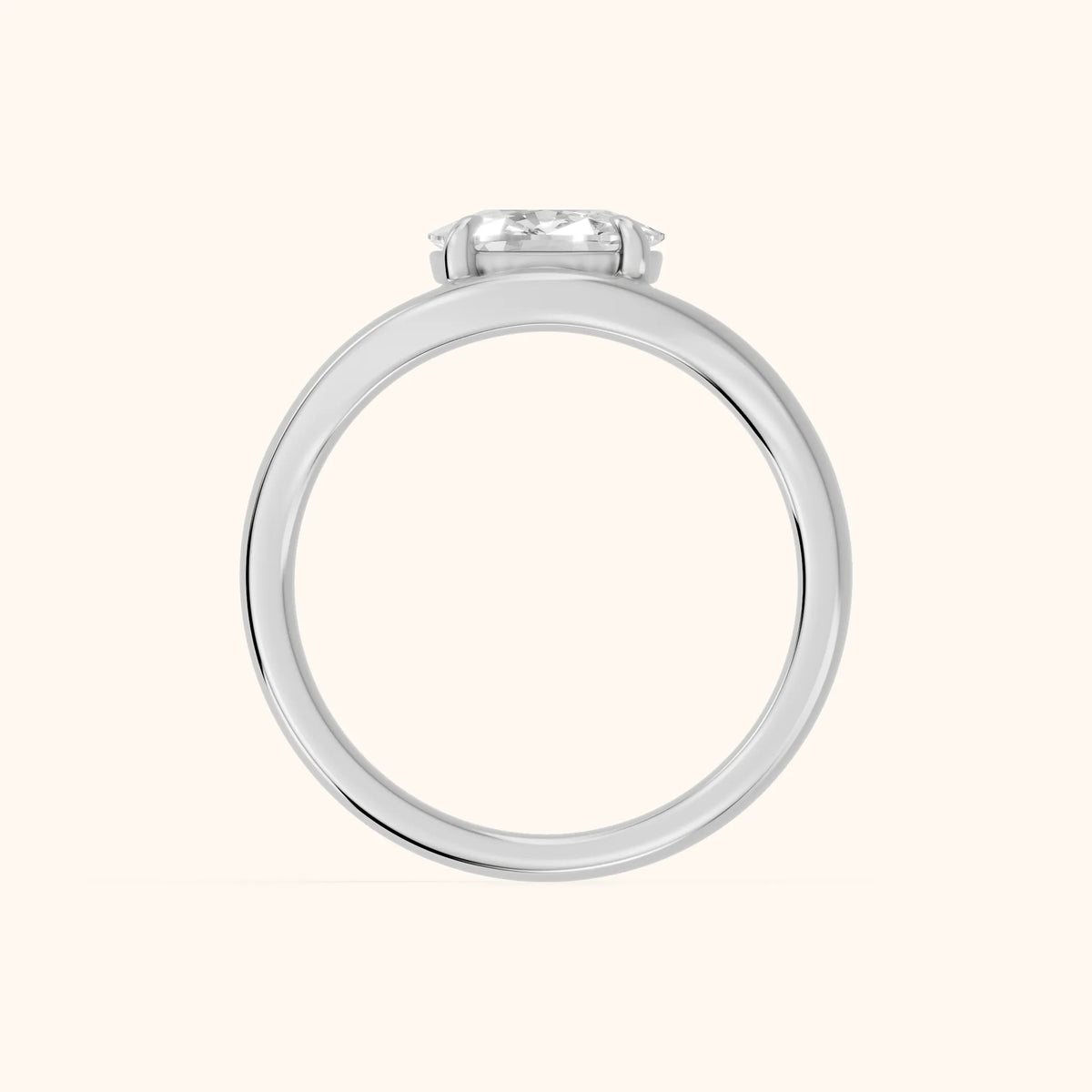 Madeleine Split Shank Cushion Diamond Engagement Ring in Platinum - FingerView.webp