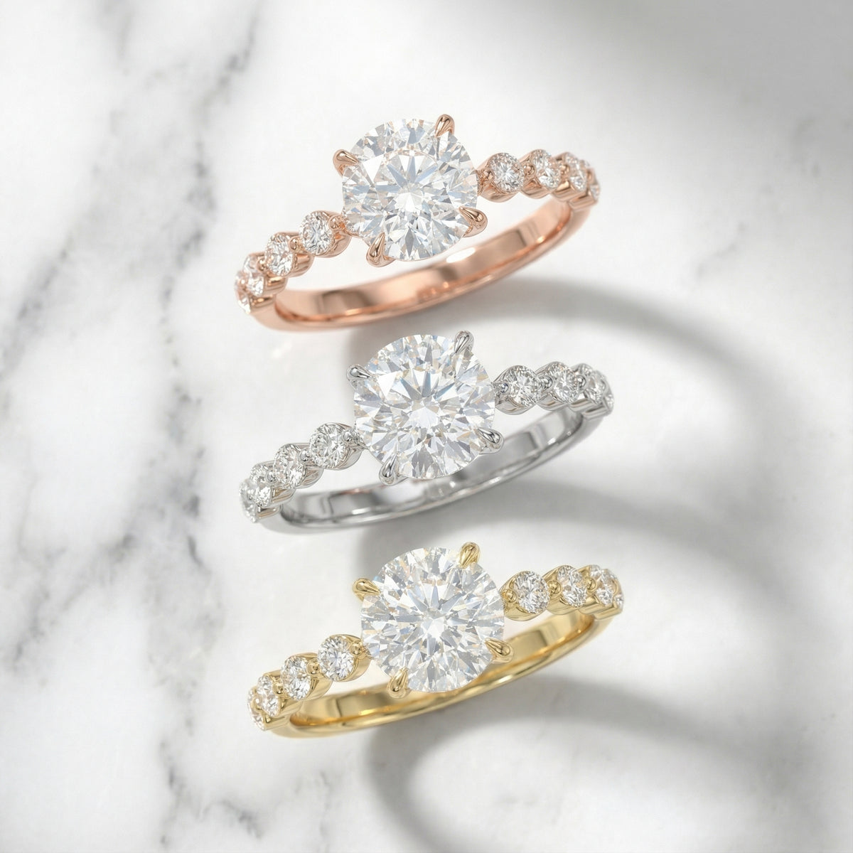 Cushion Cut Lab Grown Diamond Eleanor Majesty Engagement Ring set in White Gold