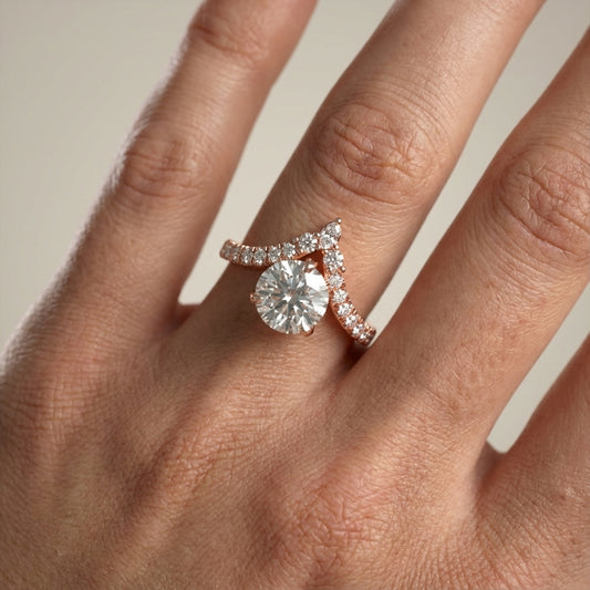 Round Cut Lab Grown Diamond Isabella Legacy Engagement Ring in Rose Gold