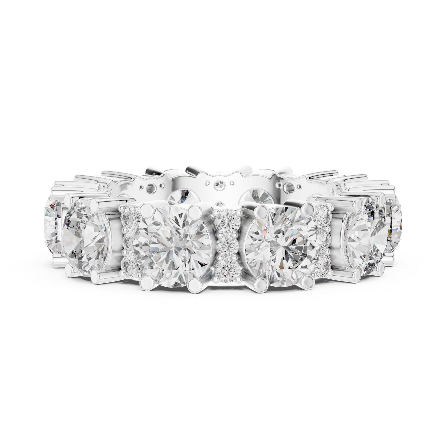 Round Cut Lab Grown Diamond Ring in Platinum
