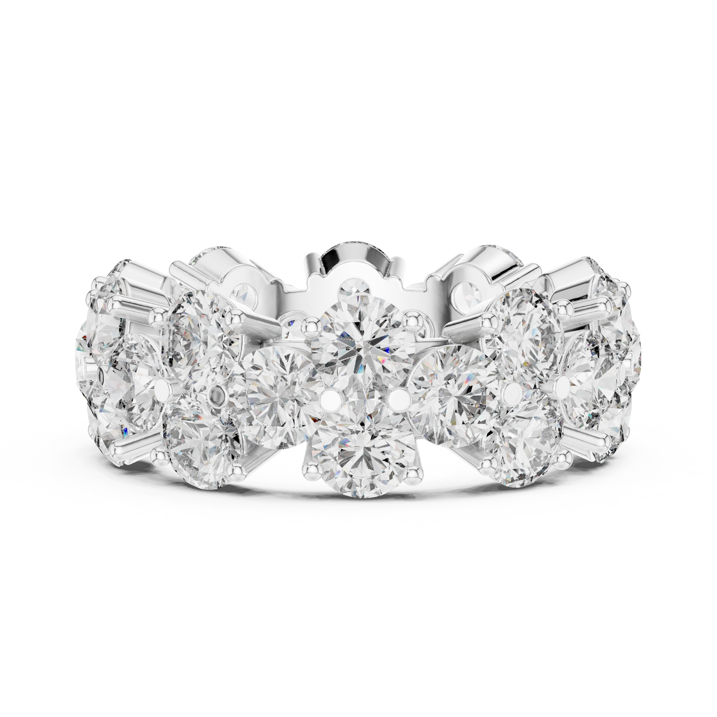 Round Cut Lab Grown Diamond Ring in Platinum