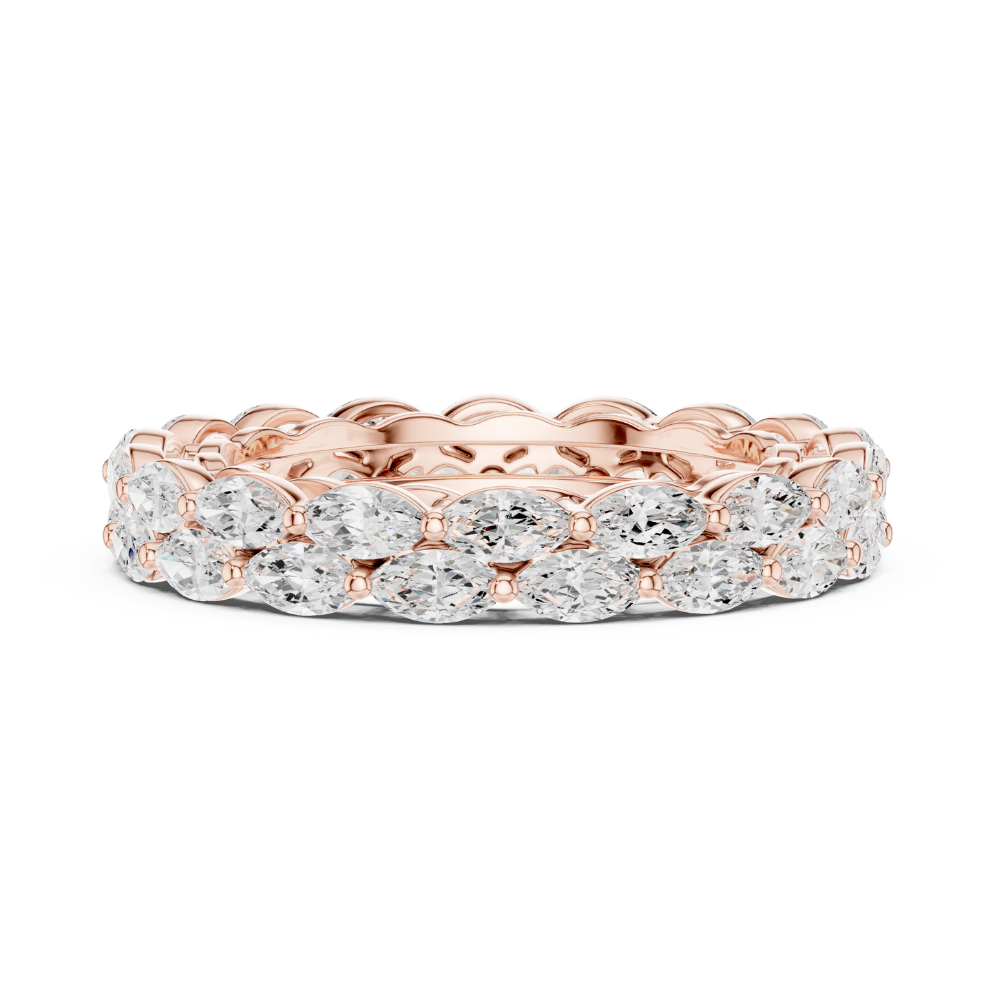 Marquise Cut Lab Grown Diamond Ring in Rose Gold