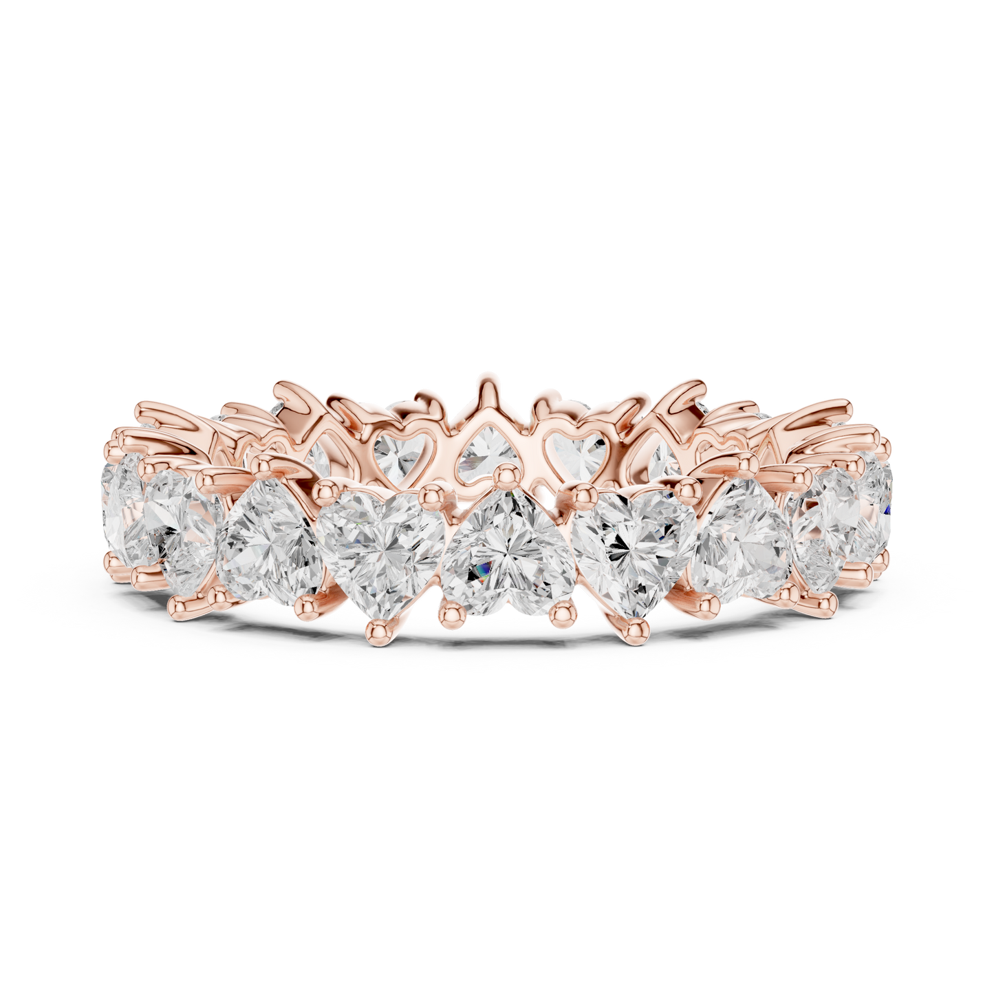 Heart Cut Lab Grown Diamond Ring in Rose Gold