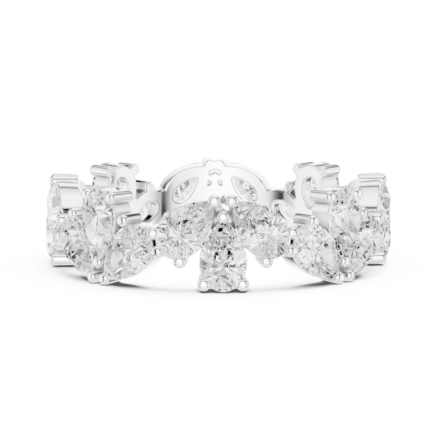 Pear Cut Lab Grown Diamond Ring in Platinum