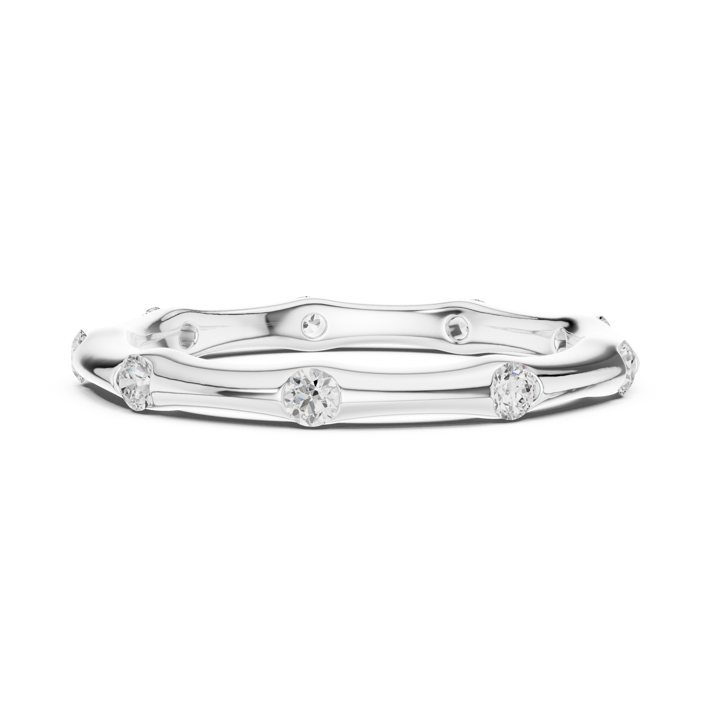 Round Cut Lab Grown Diamond Ring in Platinum